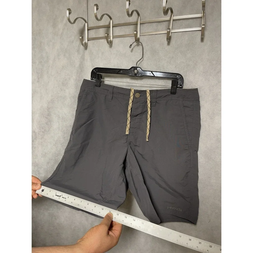 Patagonia Shorts Men's 34 Gray Wavefarer Walk Lightweight Softshell Active Swim
